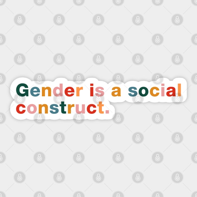 Gender is a Social Construct. Sticker by CityNoir